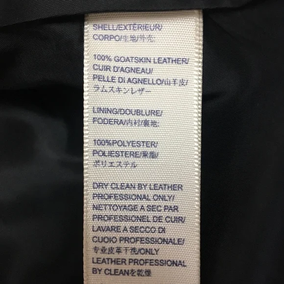 REBECCA MINKOFF SOFT Goatskin Leather Biker Moto Jacket - Picture 4 of 10